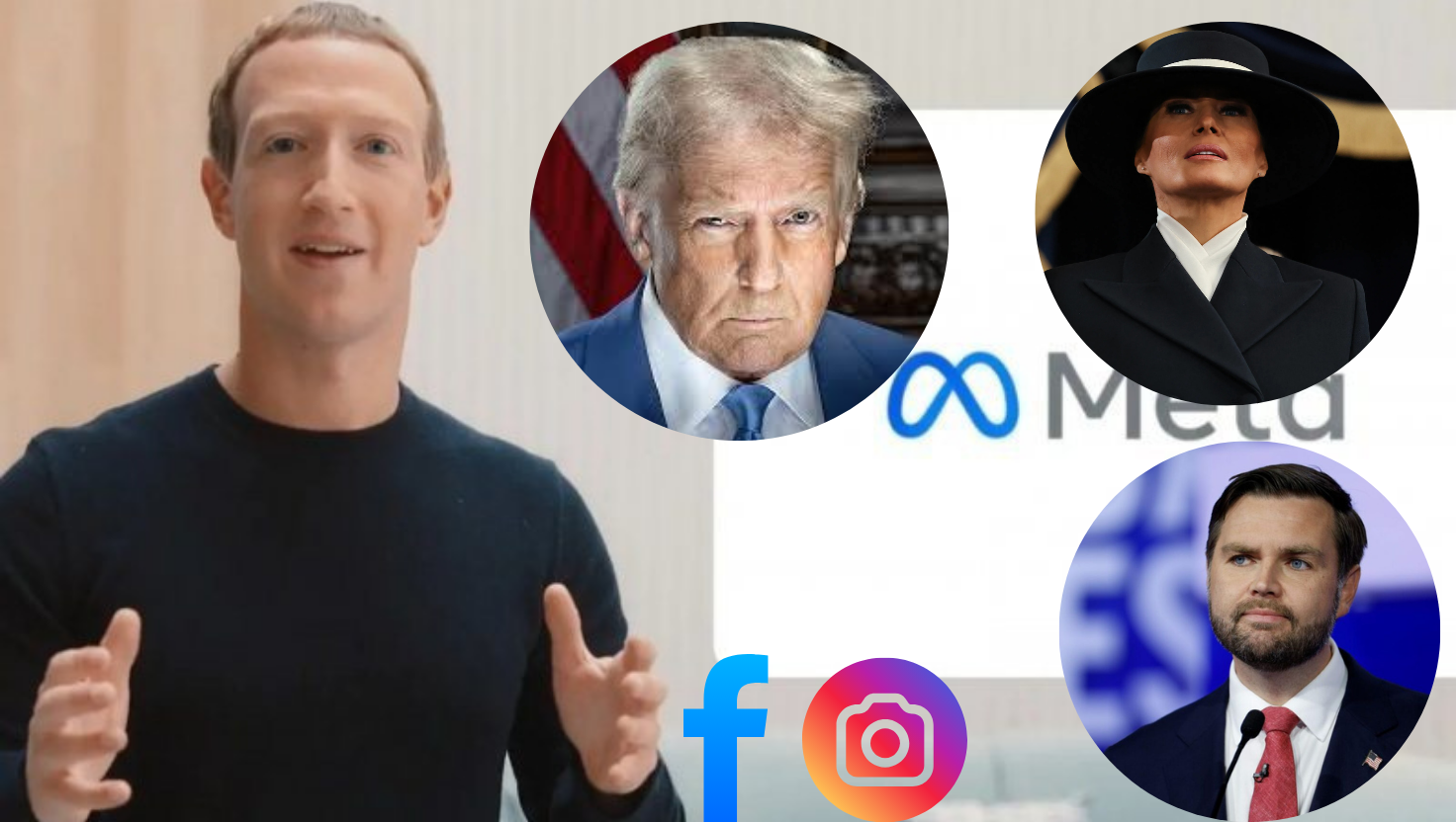 meta zuckerberg trump vance melania facebook instagram