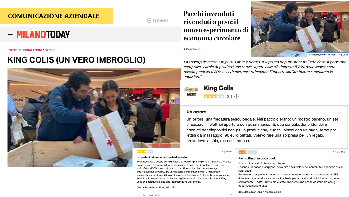 king colis da boom alle critiche