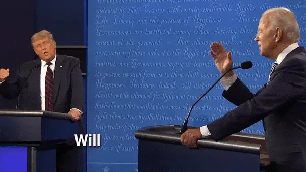 will you shut up man Biden vs Trump 2020